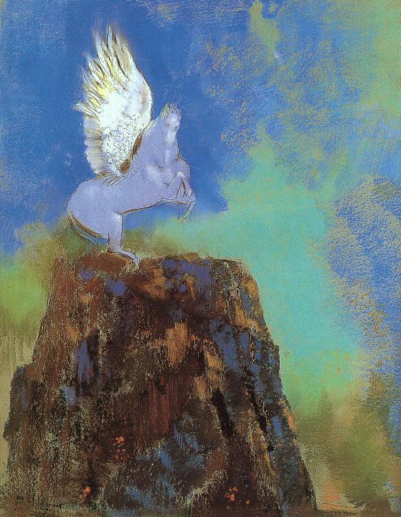 Odilon Redon Pegasus oil painting image